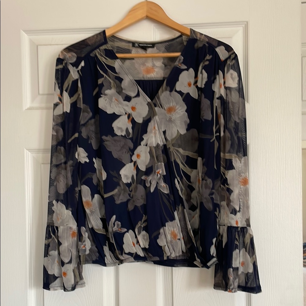 Floral Navy Blouse